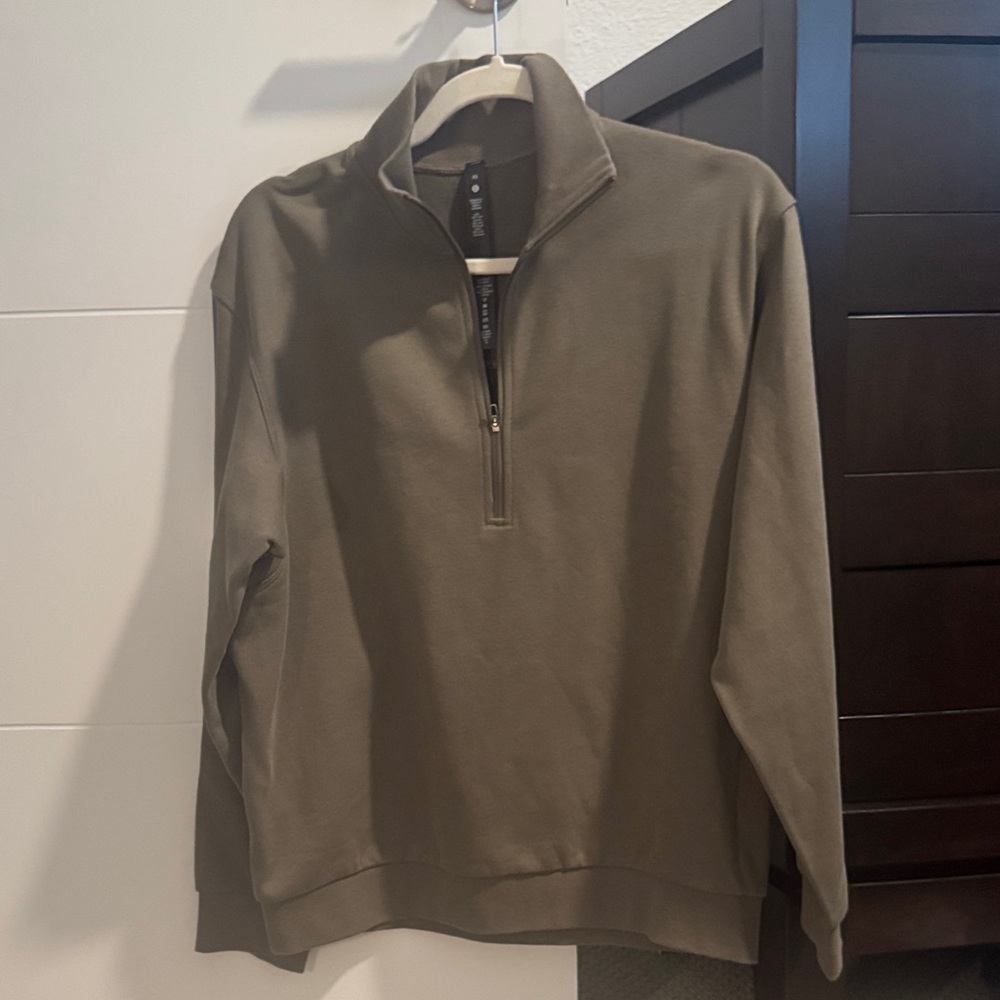 French terry oversized half zip Sweater
